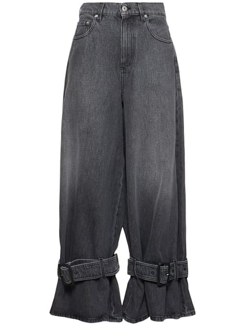 JW Anderson: 搭扣裤脚中腰男友版型牛仔裤