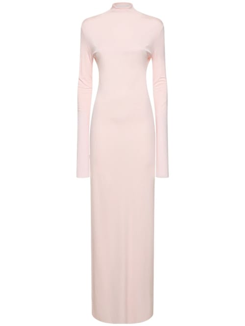 Khaite: High-neck jersey maxi dress