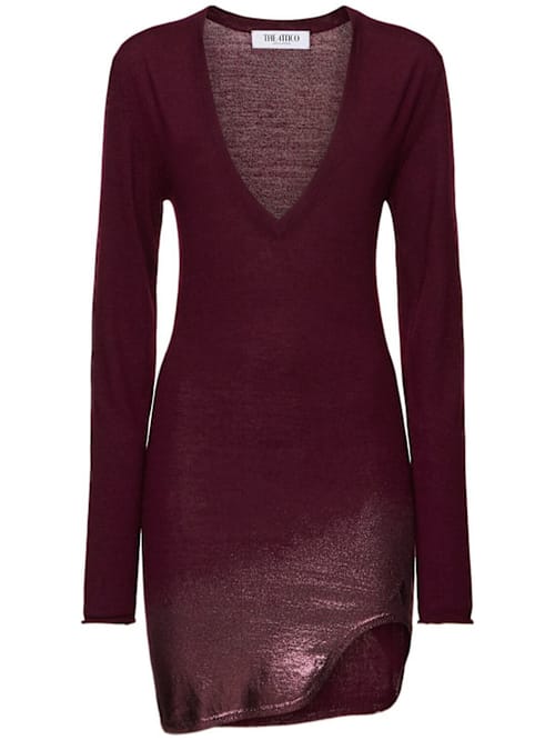 The Attico: Cashmere and silk mini dress