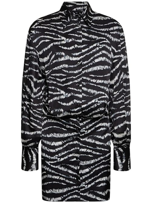 The Attico: Long sleeve mini shirt dress