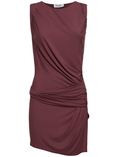 The Attico: Draped jersey mini dress
