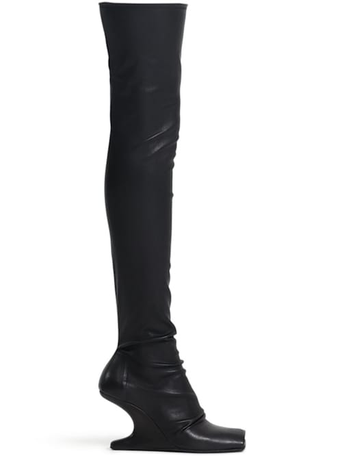 Rick Owens: 80毫米Cantilever皮革袜子靴