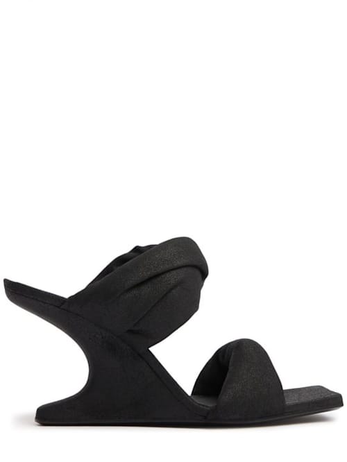 Rick Owens: 80毫米Twisted Cantilever麂皮穆勒鞋