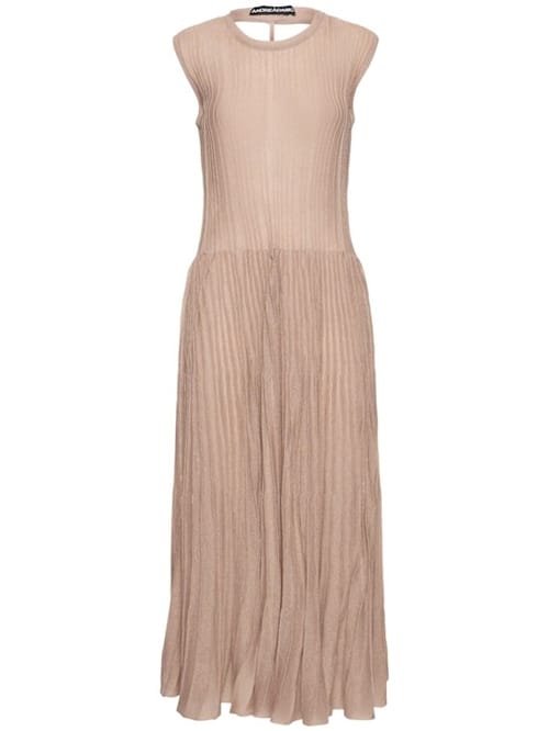 Andreadamo: Pleated knit maxi dress