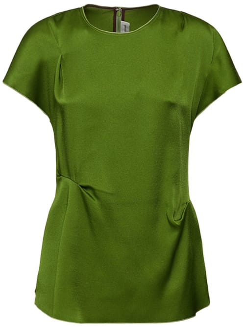Victoria Beckham: 垂褶绸缎上衣