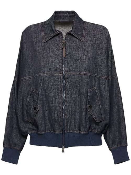 Brunello Cucinelli: 填充牛仔飞行员夹克