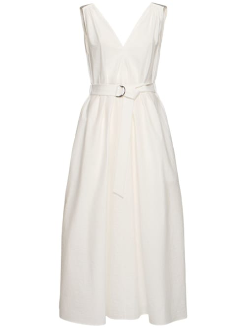 Brunello Cucinelli: Cotton midi dress with belt