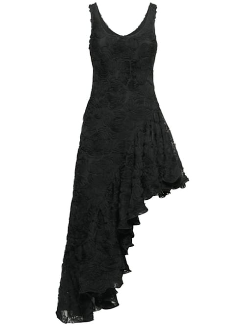 Rotate: Asymmetrisches Kleid mit Rüschen