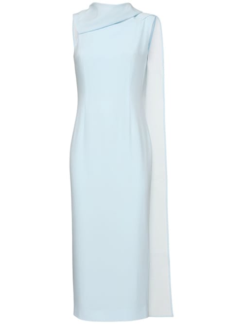 Roland Mouret: Abito midi asimmetrico con drappeggio