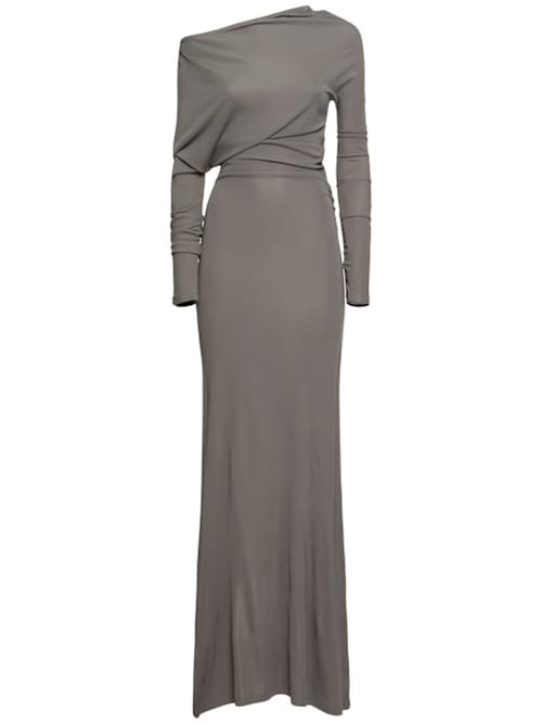 Aya Muse: Vestido largo de punto drapeado