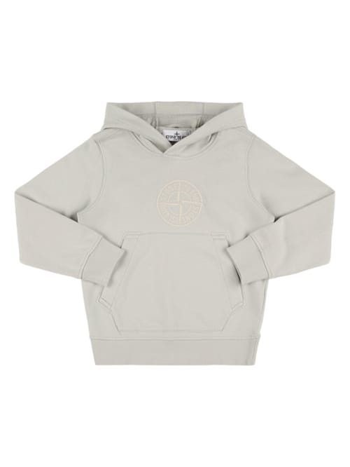 Stone Island Junior: 棉质连帽卫衣