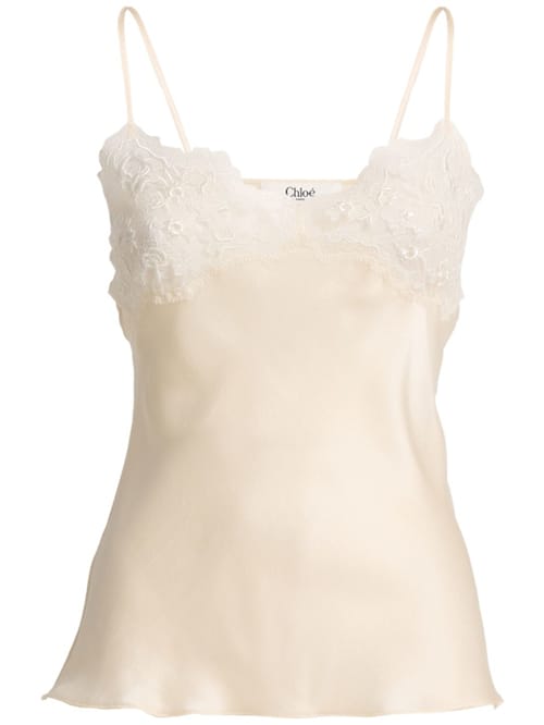 Chloé: 带蕾丝细节的上衣