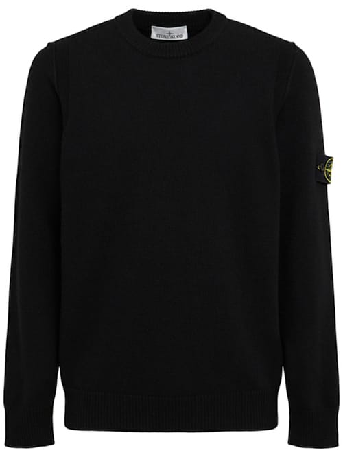 Stone Island: 带标志的圆领套头衫