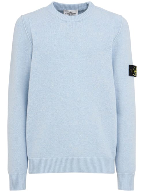 Stone Island: 带标志的圆领套头衫