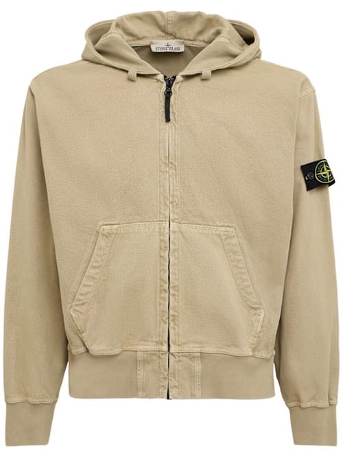 Stone Island: 带拉链的连帽卫衣