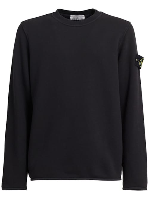 Stone Island: Felpa in cotone con badge