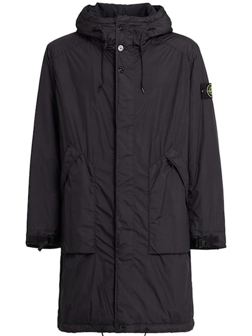 Stone Island: Parka in nylon con cappuccio