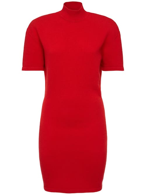 Jacquemus: Strickminikleid aus Wolle mit Stehkragen