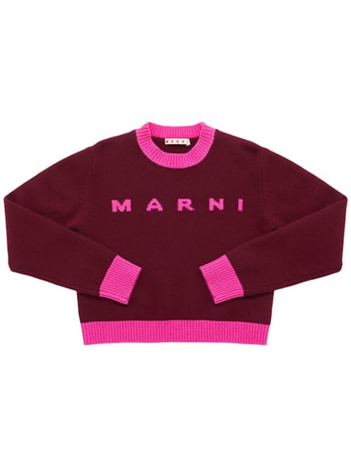 Marni Junior: 羊毛和现金羊毛针织毛衣