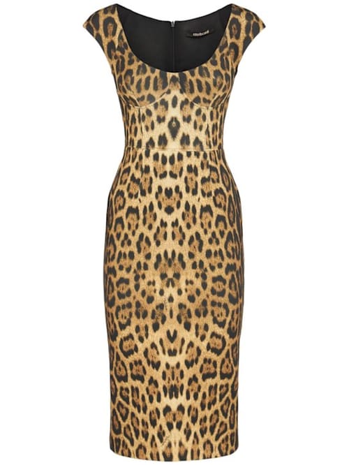 Roberto Cavalli: Midikleid mit konturiertem Bustier