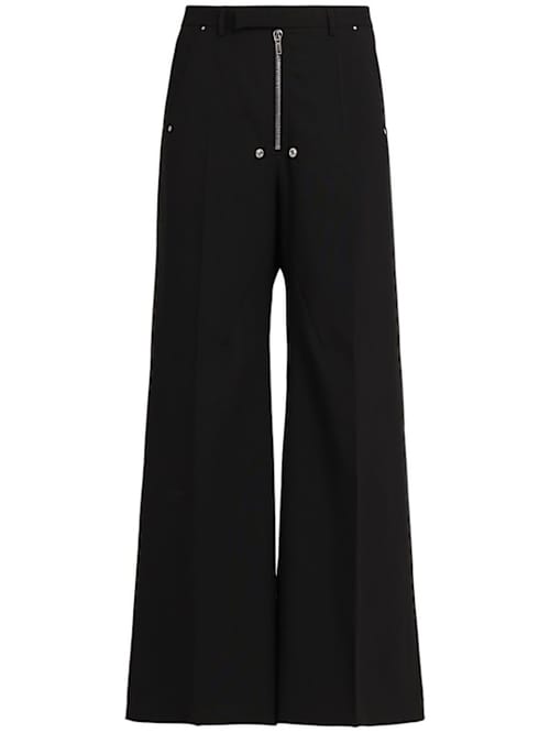 Rick Owens: 宽腿裤，前扣设计