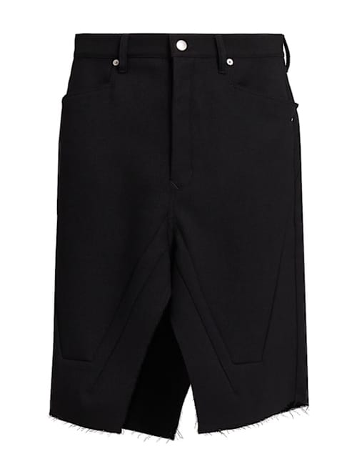 Rick Owens: 破边下摆的钱包裙