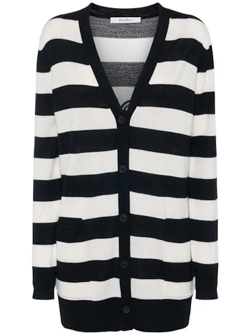 Max Mara: 带扣子的条纹开衫