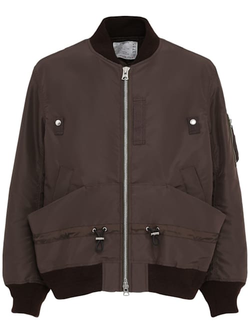 Sacai: 带罗纹领的飞行员夹克