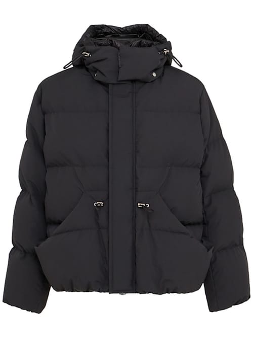 Sacai: 带帽短羽绒夹克