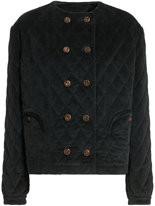 Blazé Milano: Short Double-Breasted Jacket with Quilted Details