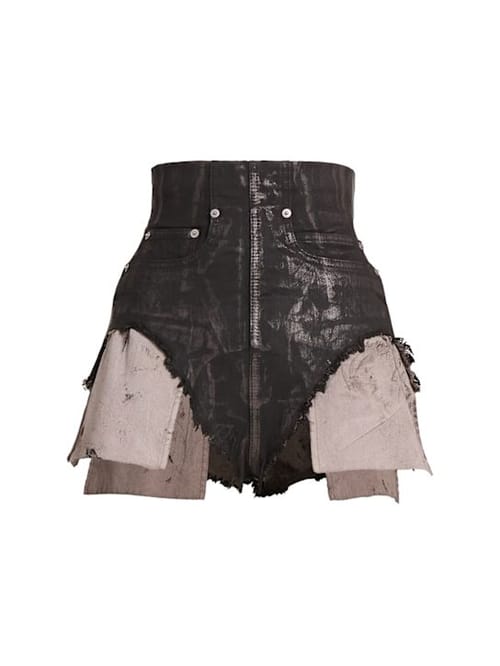 Rick Owens DRKSHDW: 高腰破边短裤