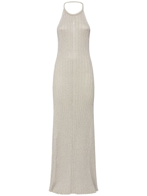 Tom Ford: Ribbed lam  knit maxi dress