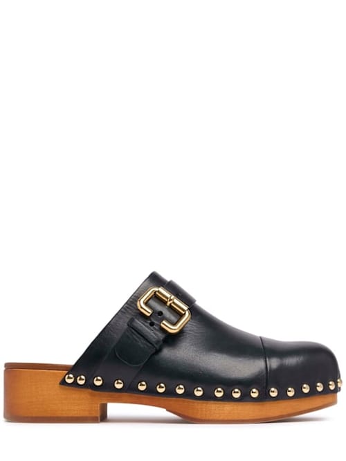 Chloé: 带有方跟和铆钉细节的穆勒鞋