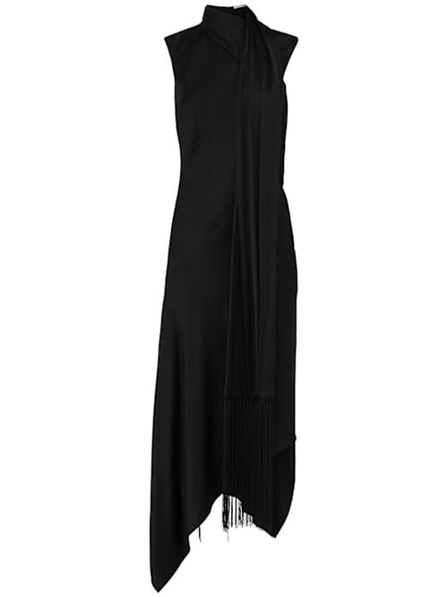 Acne Studios: Asymmetric midi dress with fringe