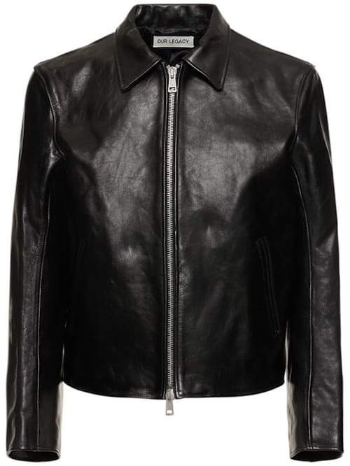 Our Legacy: Chaqueta de piel con cremallera