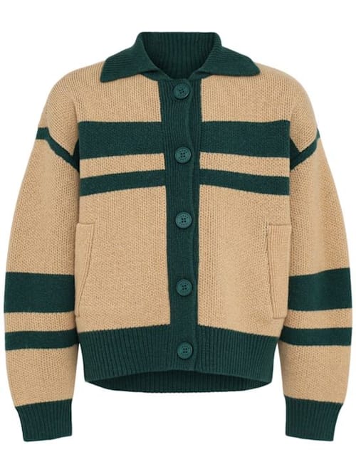 INDEE: Cardigan aus Wollmischung mit Kragen