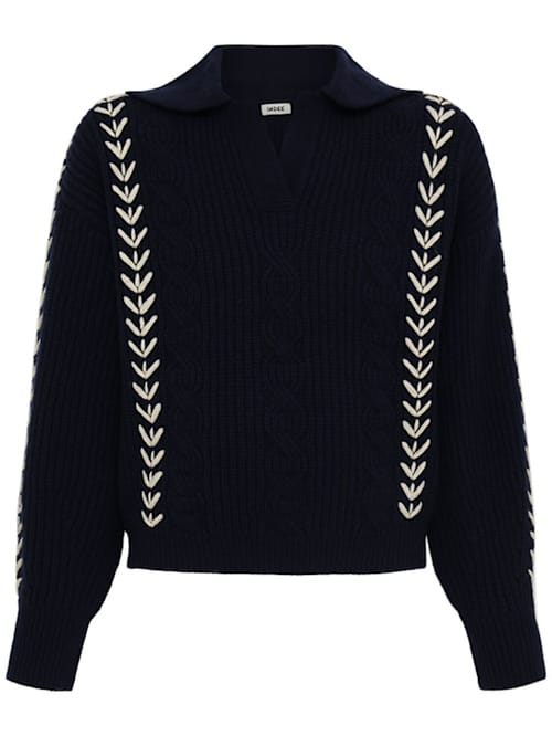 INDEE: Pullover aus Wollmischung mit Stickerei