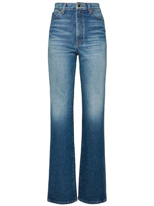Khaite: 高腰喇叭牛仔裤