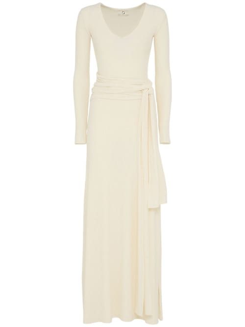 LAMA JOUNI: Abito midi in jersey stretch
