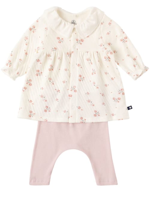 Petit Bateau: 印花棉连衣裙和 leggings