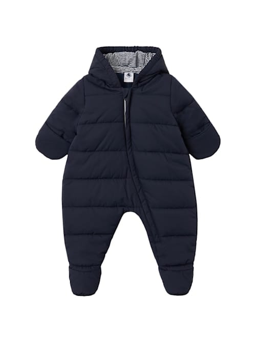 Petit Bateau: 带帽尼龙羽绒连体衣