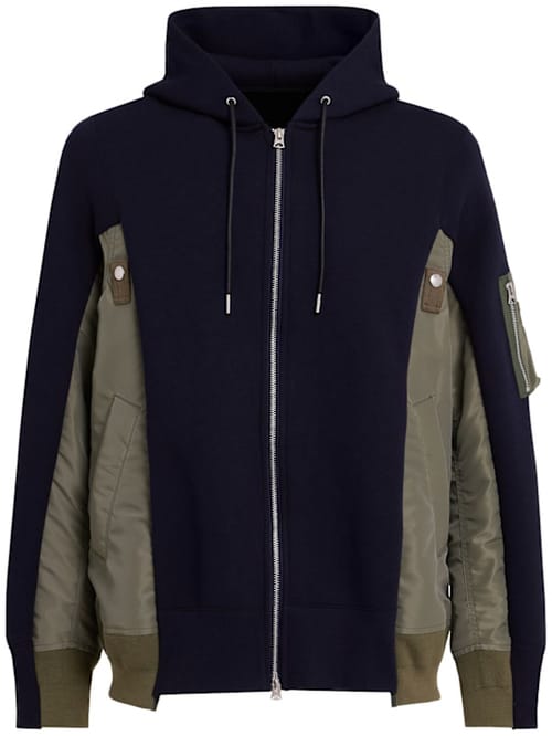 Sacai: 带拉链的卫衣