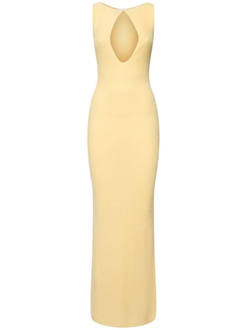 Aya Muse: Vestido largo de punto con abertura