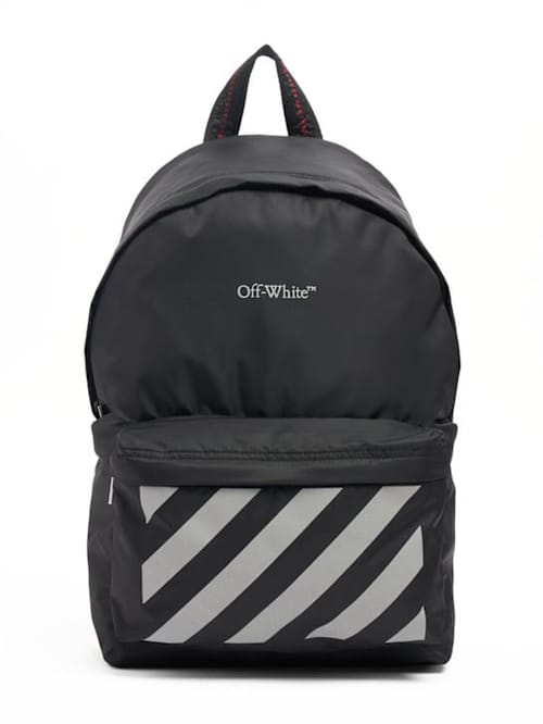 Off-White: 聚酯背包，带有标志