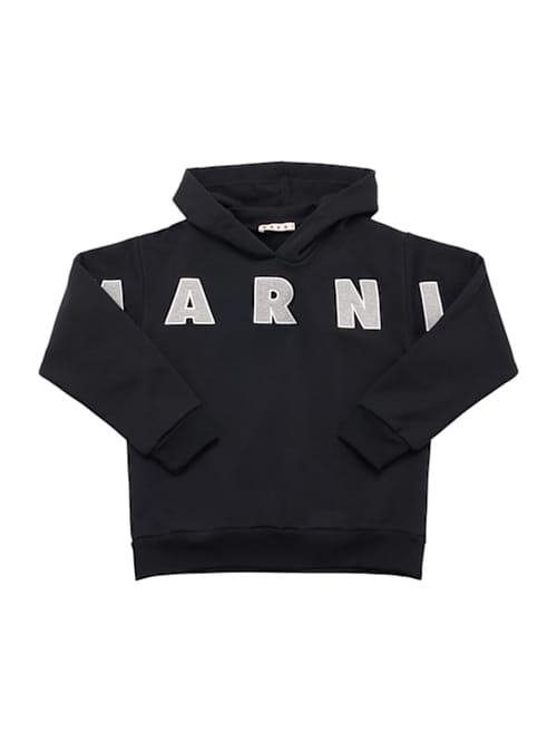 Marni Junior: 带有标志和帽子的棉质卫衣
