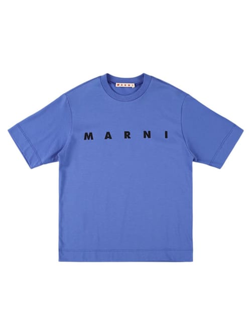 Marni Junior: 印花棉质 jersey T 恤