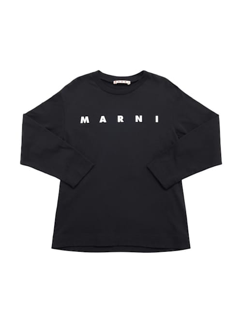 Marni Junior: 棉质平纹T恤，带印花