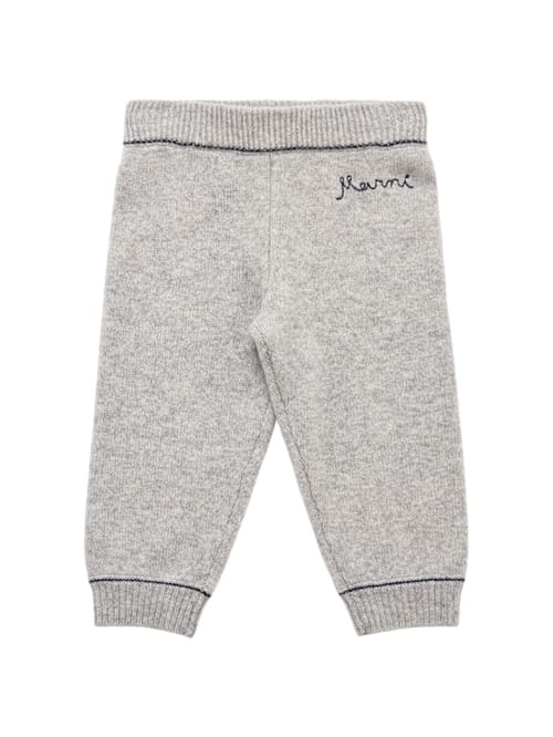 Marni Junior: 羊毛和开司米针织裤