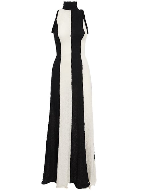 MSGM: Striped cotton-blend maxi dress