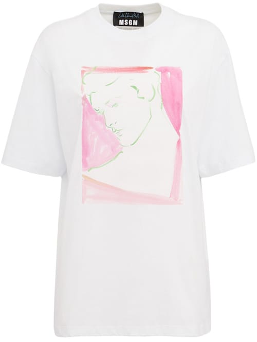 MSGM: 印花棉质T恤